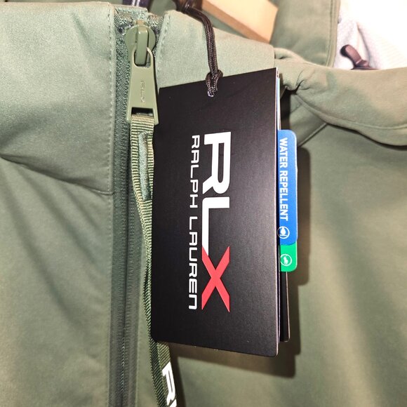 RLX Ralph Lauren Golf Packable Water-Repellent Hooded Jacket SM Green $268- - Picture 2 of 14